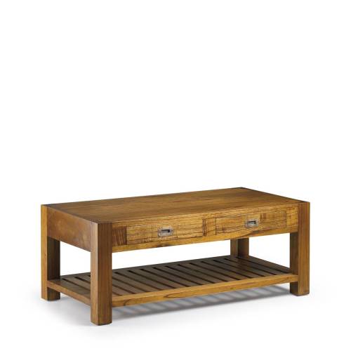 TABLE BASSE STAR 2 TIROIRS 1 ÉTAGÈRE