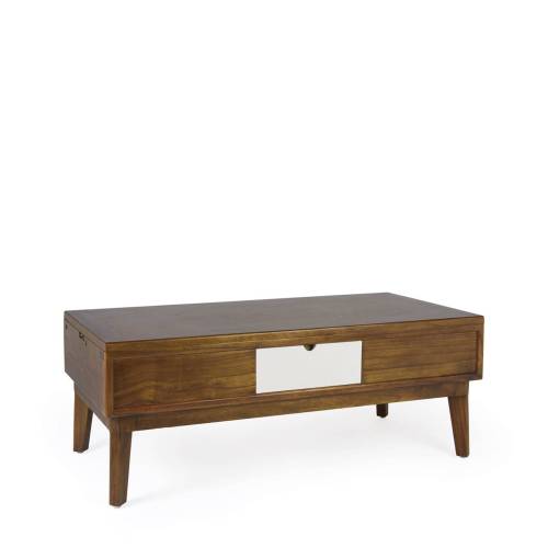 TABLE BASSE ARTIC 2 TIROIR TOP RELEVABLE