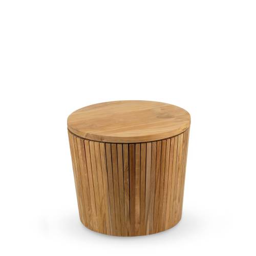 TABOURET AVEC RANGEMENT EN TECK