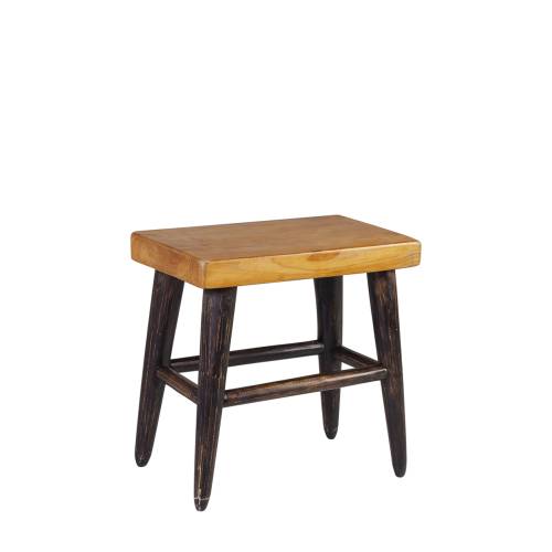 TABOURET RECTANGULAIRE JAMBES NOIRES