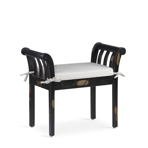 BANC KIPAS NOIR AVEC COUSSIN