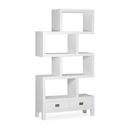 BIBLIOTHÈQUE IRREGULIÈRE EVEREST 2 TIROIRS 4 ESPACES