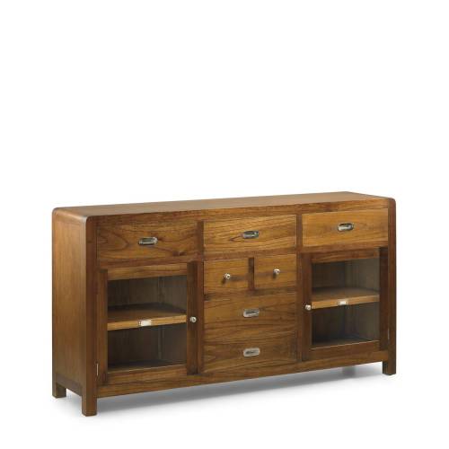 BUFFET FLASH 3+4 TIROIRS 2 PORTES 2 ÉTAGÈRES