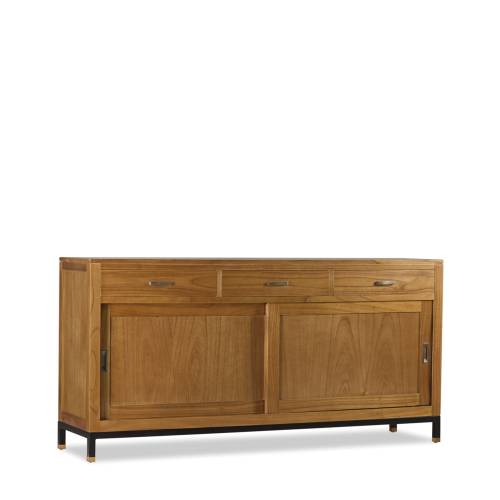 BUFFET MADHU 3 TIROIRS 2 PORTES COULISSANTES