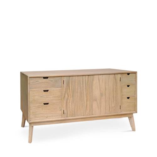 BUFFET SCANDI 6 TIROIRS 2 PORTES