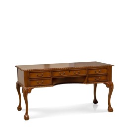 Bureau Vintage Bois 5 Tiroirs Chippendale