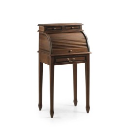 Petit Bureau Vintage en Bois avec Store et Plateau Amovible