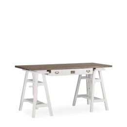 BUREAU COMBINÉ EN BOIS MASSIF AVEC HAUTEUR RÉGLABLE