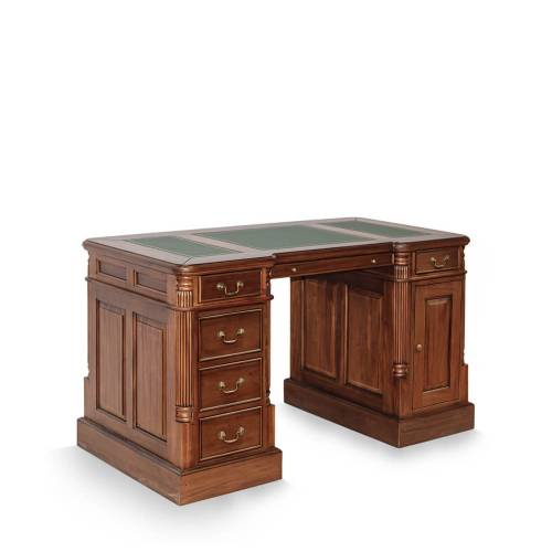 BUREAU VICTORIAN 6 TIROIRS 1 PORTE