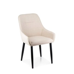 CHAISE BEIGE EN BOIS MASSIF MODERNE