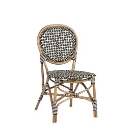 CHAISE BISTRO NOIRE en bois, signature du style contemporain avec s...