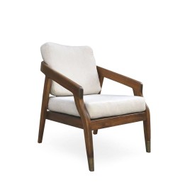 FAUTEUIL BAS EN BOIS MASSIF D'UN STYLE CONTEMPORAIN