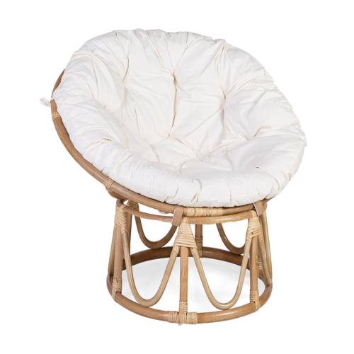 PETIT FAUTEUIL PAPASAN EN ROTIN AVEC COUSSIN