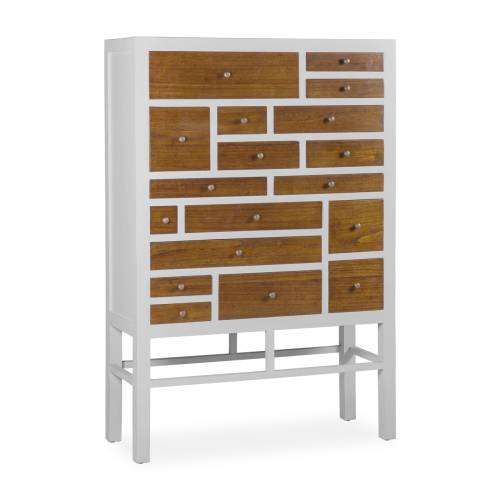 COMMODE 18 TIROIRS BLANCHE
