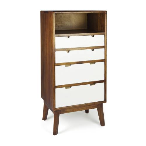 COMMODE HAUTE ARTIC 4 TIROIRS 1 ESPACE DE RANGEMENT