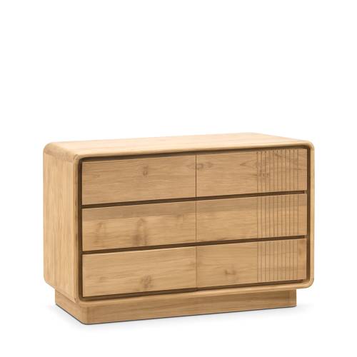 COMMODE EYRE EN TECK 6 TIROIRS