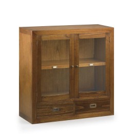 Vitrine Combi en Bois pour Salon Contemporain