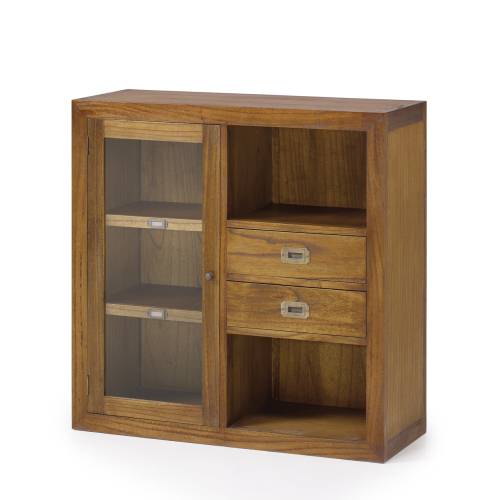 VITRINE STAR COMBI GAUCHE 2 TIROIRS 1 PORTE