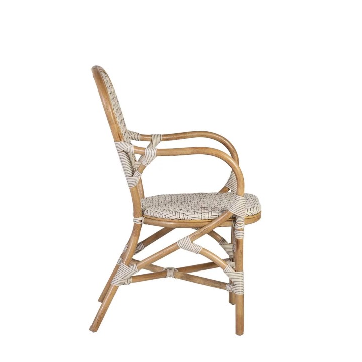 FAUTEUIL BISTRO BLANC EN BOIS Ce fauteuil bistro blanc en bois est ...