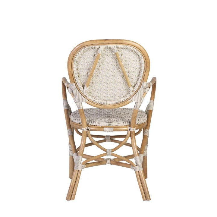 FAUTEUIL BISTRO BLANC EN BOIS Ce fauteuil bistro blanc en bois est ...