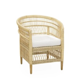 Fauteuil en Rotin Naturel avec Coussin en Bois Ce fauteuil en rotin...