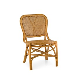 CHAISE EN BOIS MASSIF AVEC ROTIN NATUREL