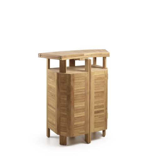 MEUBLE BAR JARDIN EN TECK 2 RALLONGES PLIANTES