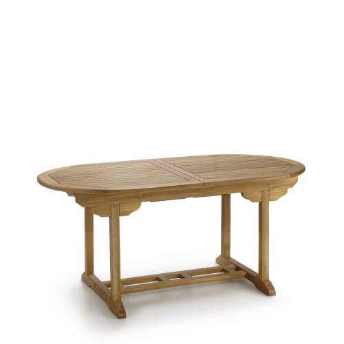 TABLE JARDIN EN TECK OVALE EXTENSIBLE