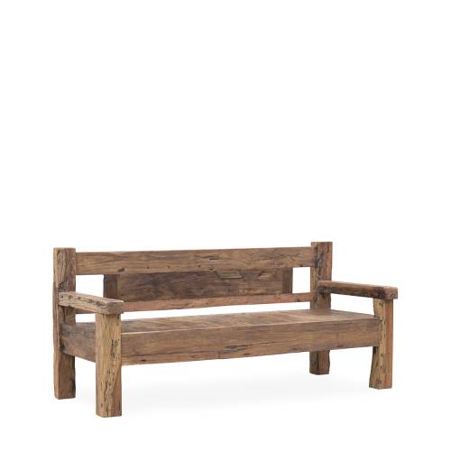 BANC EN BOIS RECYCLÉ DE VOIE FERRÉE