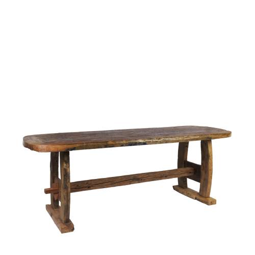 TABLE EN BOIS RECYCLÉ DE VOIE FERRÉE