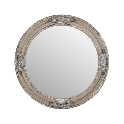 MIROIR MURAL DAKOTA ROND BEIGE BLANCHI