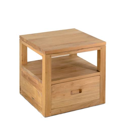 TABLE DE CHEVET FLOTTANT TEIDE EN TECK 1 TIROIR 1 ESPACE