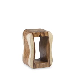Table d'appoint rectangulaire en bûche pour chambre