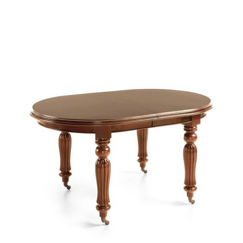 TABLE À ROULETTES OVALE VINTAGE VICTORIAN