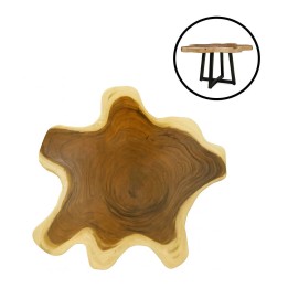 Table en Suar Massif Irregulier 'J' pour Salle à Manger