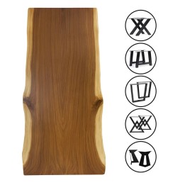 Plateau Table Massive en Bois Suar Salle à Manger Contemporain