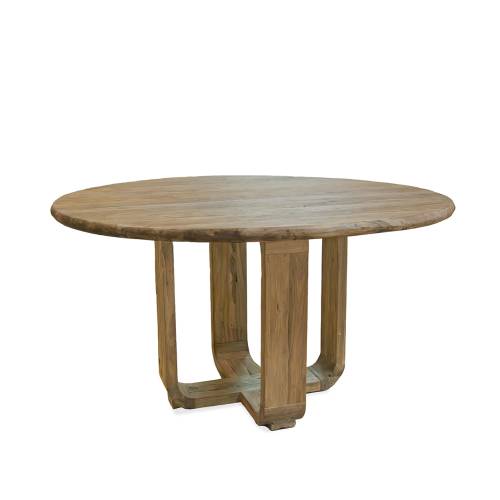 TABLE À MANGER RONDE ATLAS EN TECK RECYCLÉ
