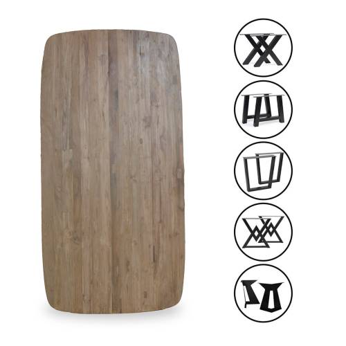 PLATEAU DE TABLE BROOKLYN EN TECK RECYCLÉ