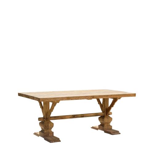 TABLE TECK DEUX PIEDS TOURNES