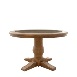Table à Manger en Bois Massif en Rotin