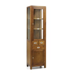 Meuble à Vitrine en Bois Massif pour Salle à Manger