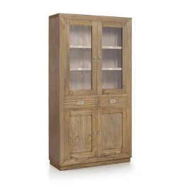Vitrine Bois 4 Portes 2 Tiroirs Salle à Manger