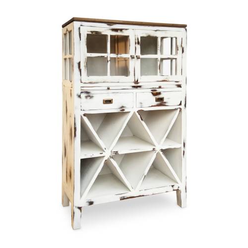 VITRINE EVEREST 2 TIROIRS 2 PORTES + RANGE BOUTEILLE