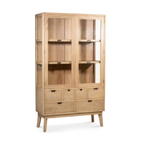 VITRINE SCANDI 6 TIROIRS 2 PORTES