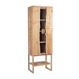 Vitrine en Teck 2 Portes 5 Étagères pour Salle à Manger