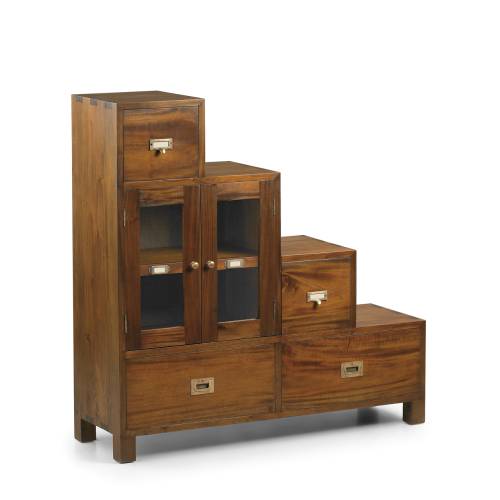 MEUBLE ESCALIER DESCENTE GAUCHE FLAMINGO 2 PORTES 4 TIROIRS