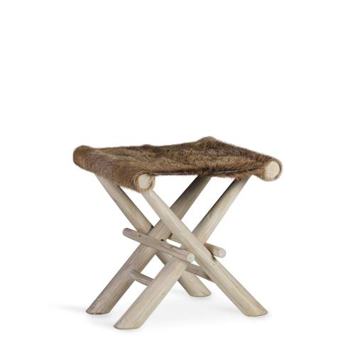 MEUBLE D’APPOINT PLIANT POUR VALISES EN CUIR DE CHÈVRE