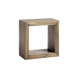 Étagère Carrée en Bois Massif pour Entrée