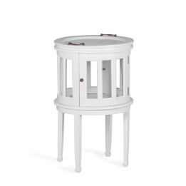 Table bar ronde en bois avec plateau élégant, signature de style co...