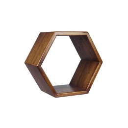 Étagère Artic Hexagonale en Bois Massif : Meuble de Style Contemporain